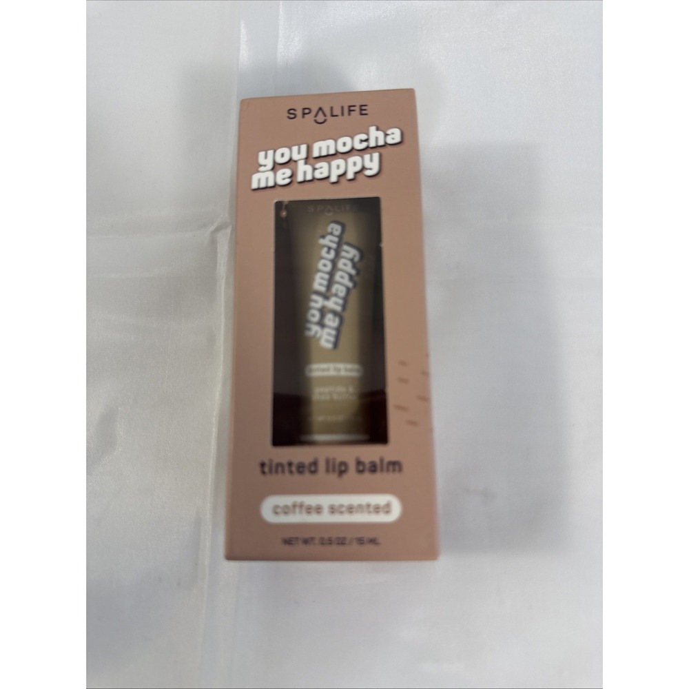 Spa Life Tinted Lip Balm You Mocha Me Happy Coffee Scented 0.5 Oz